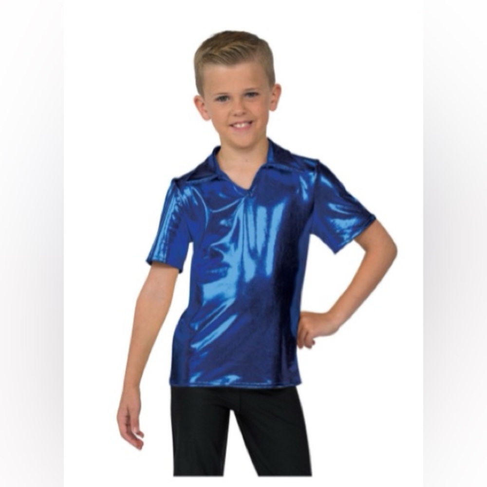 Awish Come True 333 Flat Foil Guy Short Sleeved Shirt Boys Dance Costume